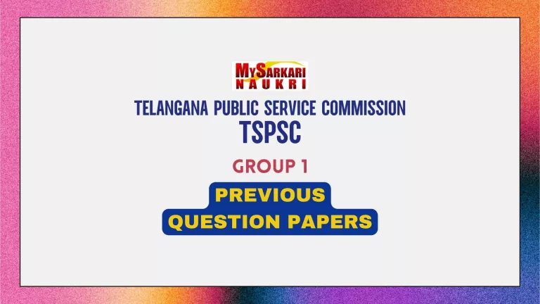 TSPSC Group 1 Previous Question Papers