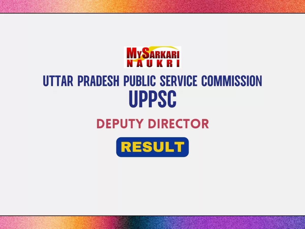 UPPSC Deputy Director Result