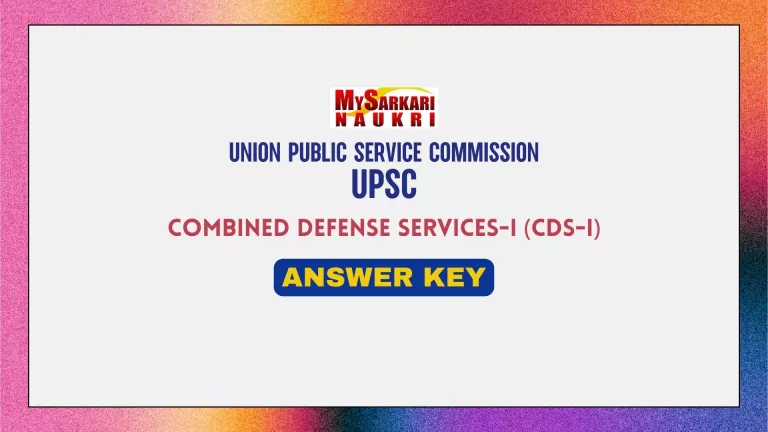 UPSC CDS 1 Answer Key