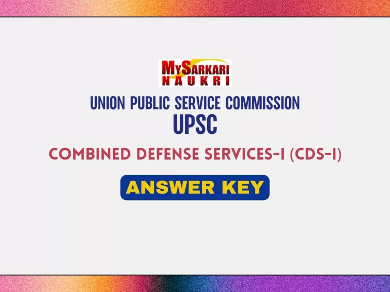 UPSC CDS 1 Answer Key