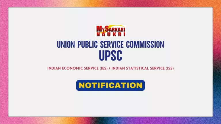 UPSC IES ISS Notification