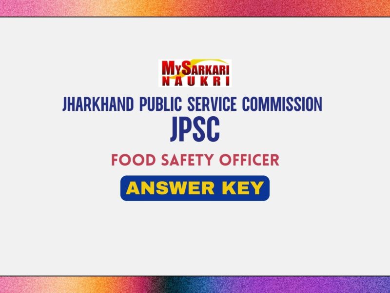 JPSC Food Safety Officer Answer Key