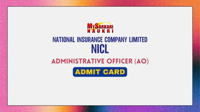 NICL AO Admit Card