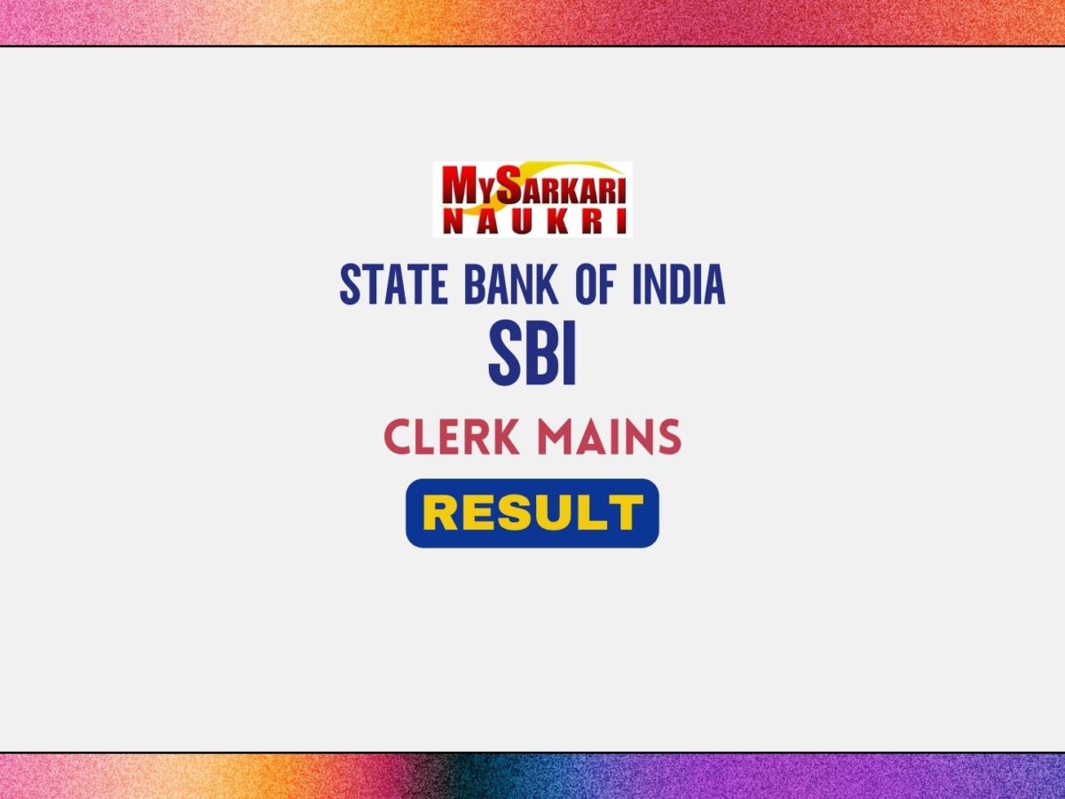 SBI Clerk Mains Result