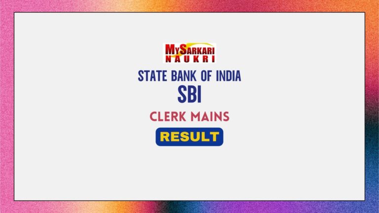 SBI Clerk Mains Result