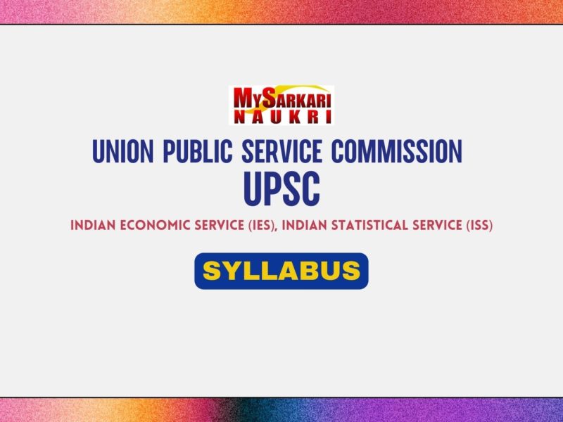 UPSC IES ISS Syllabus