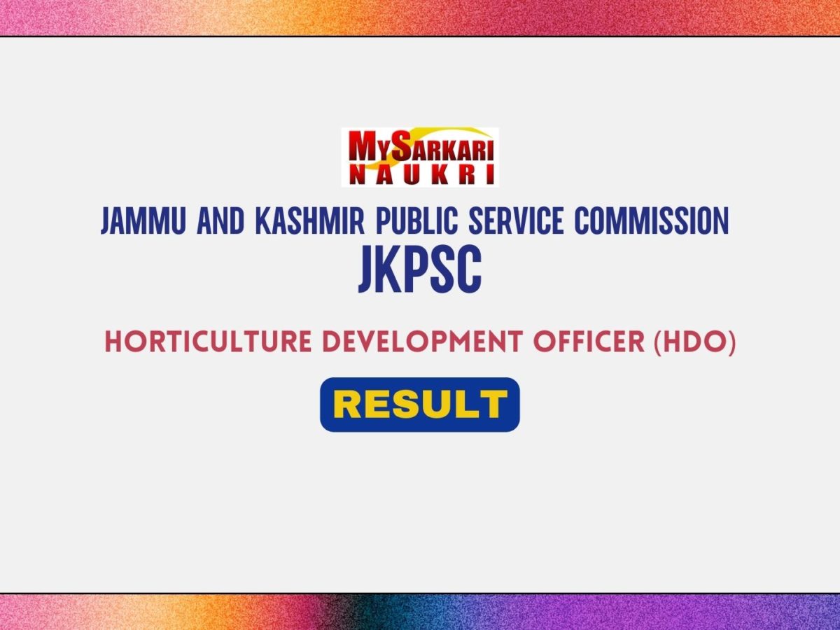 JKPSC HDO Answer Key