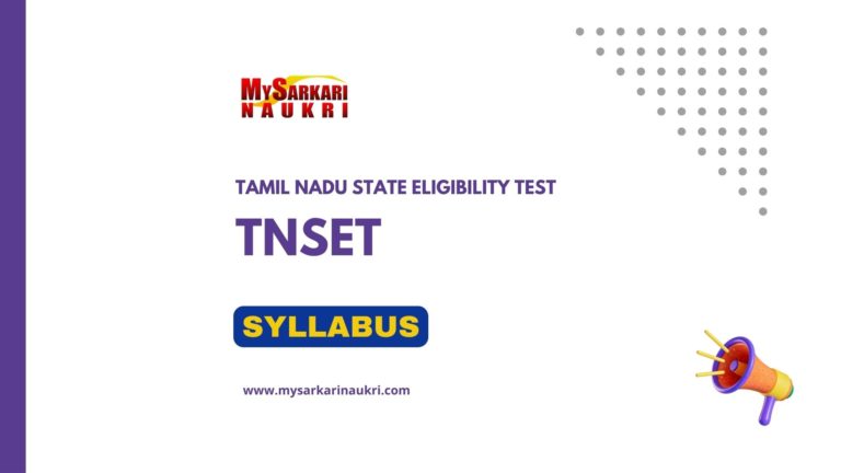 TNSET Syllabus