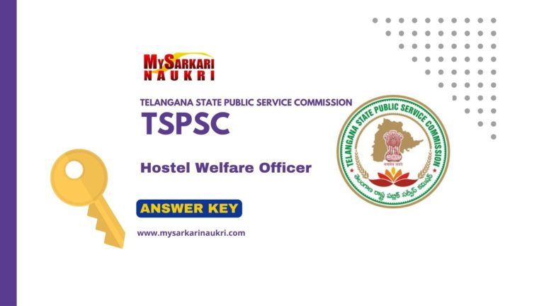 TSPSC Hostel Welfare Officer Answer Key