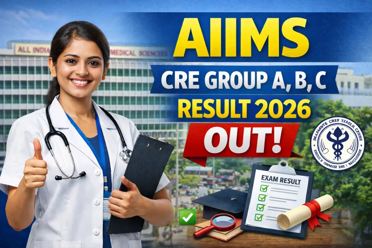 AIIMS CRE Group A, B, C Result 2026