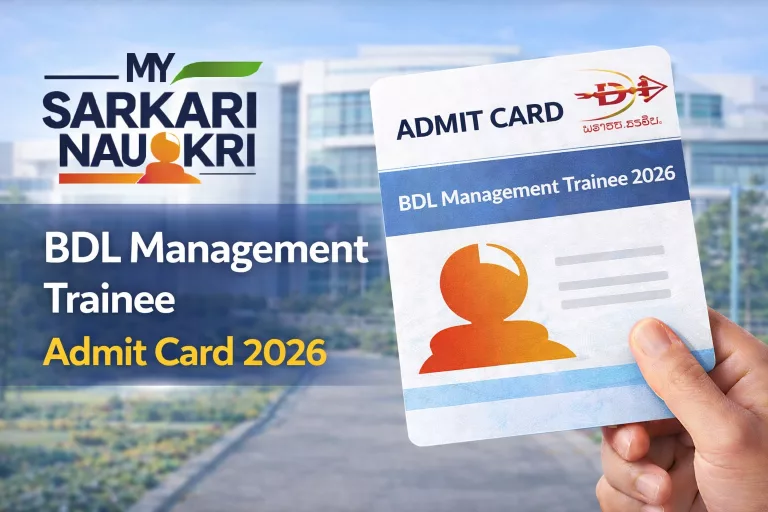 BDL Management Trainee Admit Card 2026