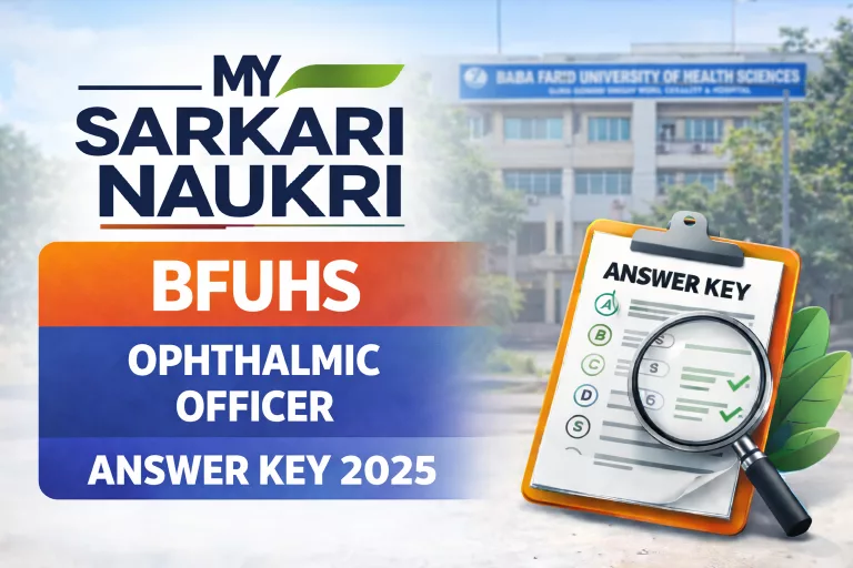 BFUHS Ophthalmic Officer Answer Key 2025