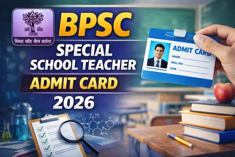 BPSC Special School Teacher Admit Card 2026