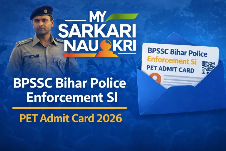 BPSSC Bihar Police Enforcement SI PET Admit Card 2026