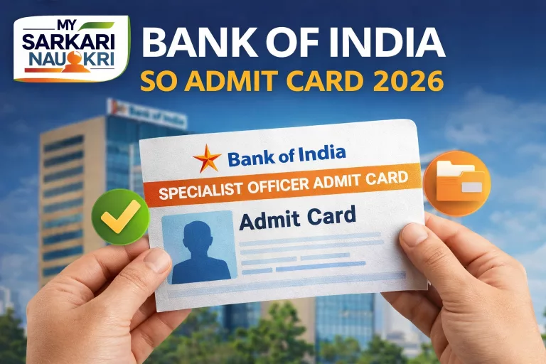 Bank of India SO Admit Card 2026