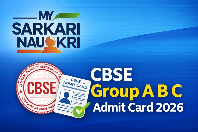 CBSE Group A B C Admit Card 2026
