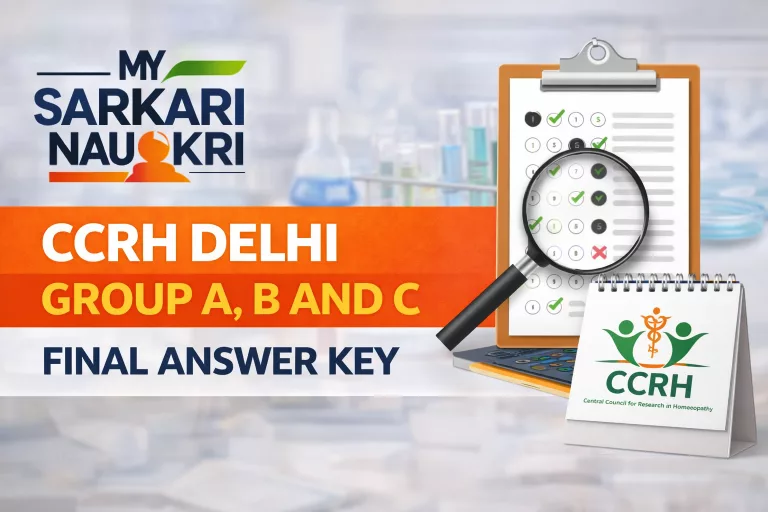 CCRH Delhi Group A, B and C Final Answer Key 2026