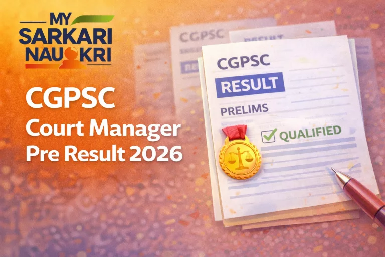 CGPSC Court Manager Pre Result 2026