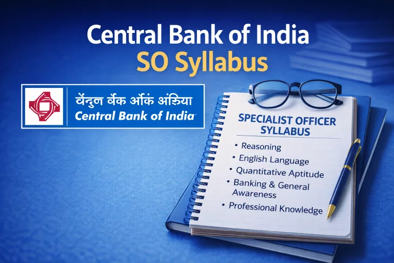 Central Bank of India SO Syllabus