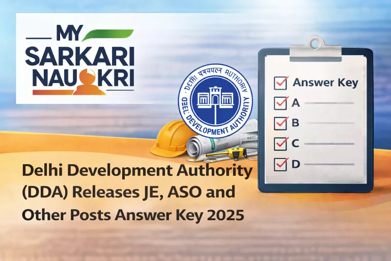 DDA Answer Key 2025 OUT For JE, ASO and Other Posts