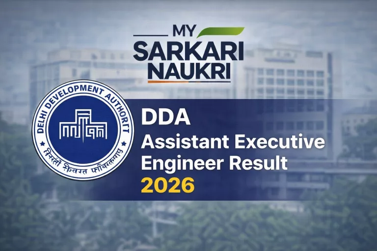 DDA Assistant Executive Engineer Result 2026