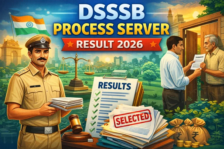 DSSSB Process Server Result 2026