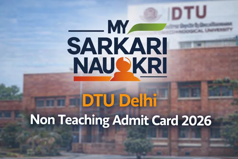 DTU Delhi Non Teaching Admit Card 2026