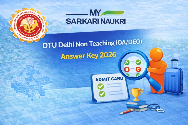 DTU Delhi Non Teaching (OA/DEO) Answer Key 2026