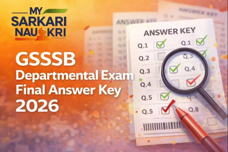 GSSSB Departmental Exam Final Answer Key 2026