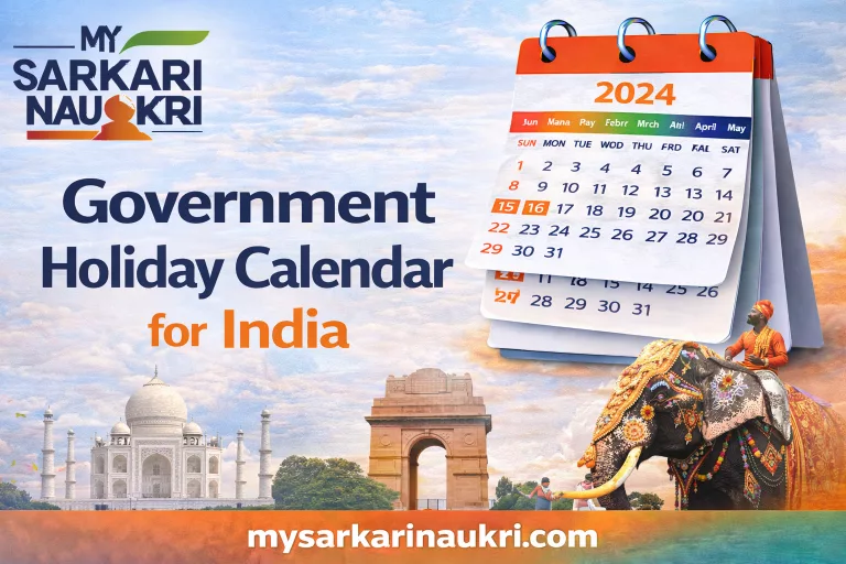 Government Holiday Calendar for India