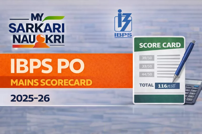 IBPS PO Mains Scorecard 2025-26