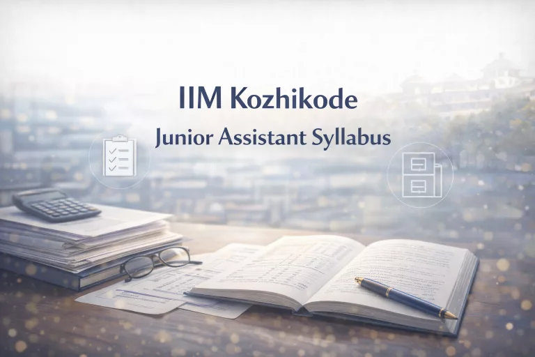 IIM Kozhikode Junior Assistant Syllabus