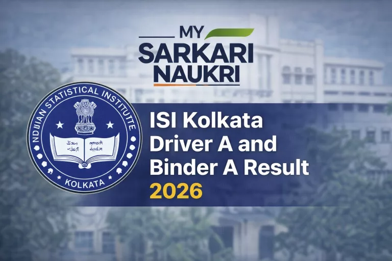 ISI Kolkata Driver A and Binder A Result 2026