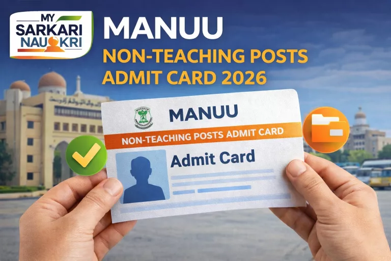 MANUU Non Teaching Posts Admit Card 2026