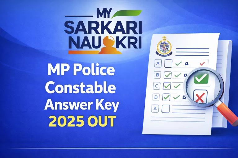 MP Police Constable Answer Key 2025 OUT