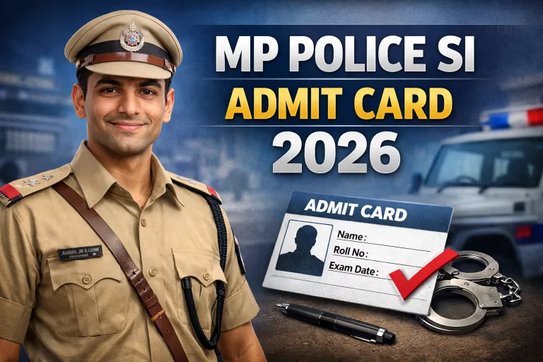 MP Police SI Admit Card 2026