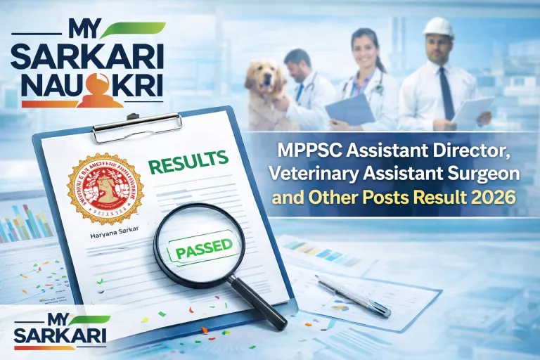 MPPSC Assistant Director, Veterinary Assistant Surgeon and Other Posts Result 2026