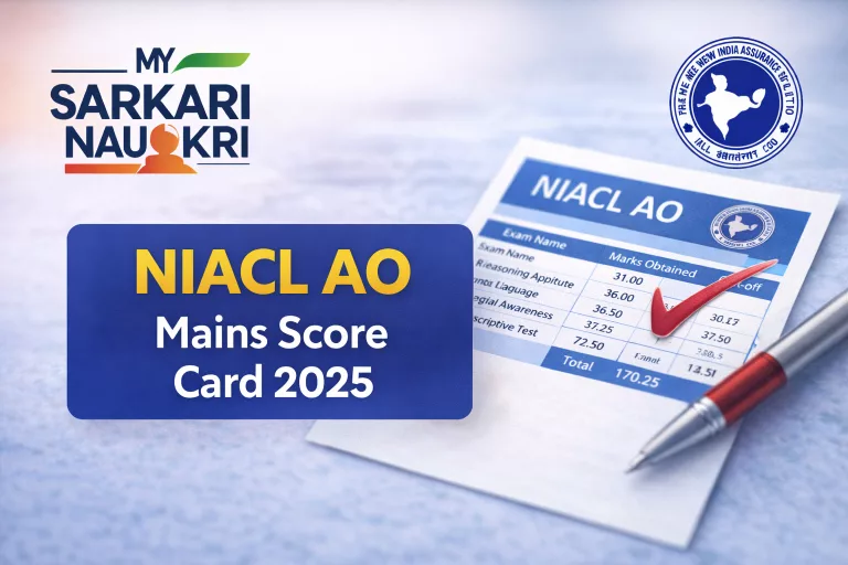NIACL AO Mains Score Card 2025