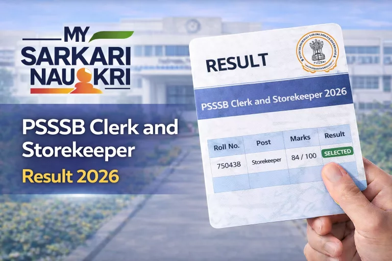 PSSSB Clerk and Storekeeper Result 2026