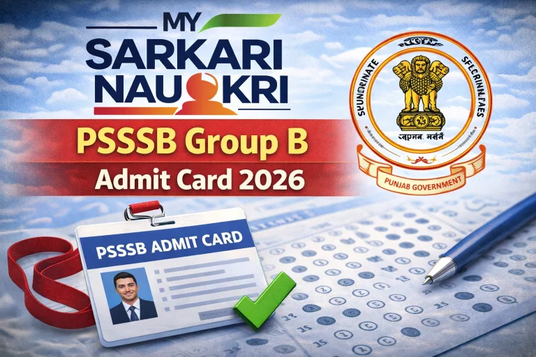 PSSSB Group B Admit Card 2026
