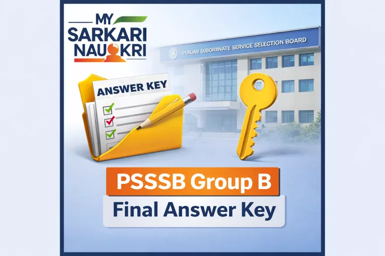 PSSSB Group B Final Answer Key 2026