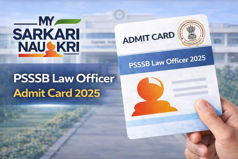 PSSSB Law Officer Admit Card 2025
