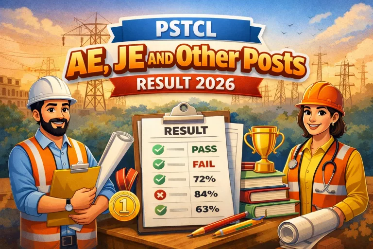 PSTCL AE, JE and Other Posts Result 2026