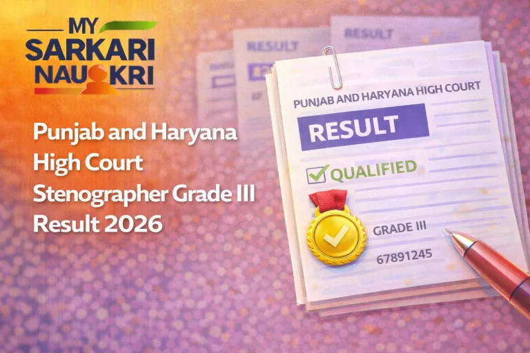 Punjab and Haryana High Court Stenographer Grade III Result 202