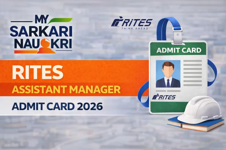 RITES Assistant Manager Admit Card 2026