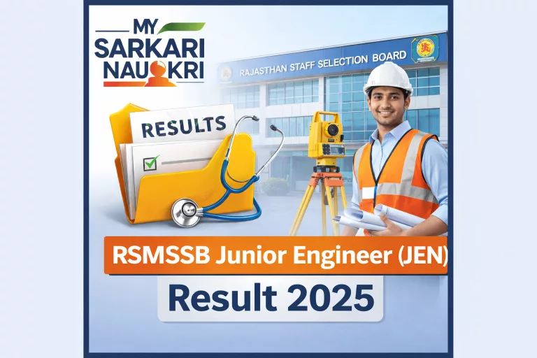 RSMSSB Junior Engineer (JEN) Merit List 2025