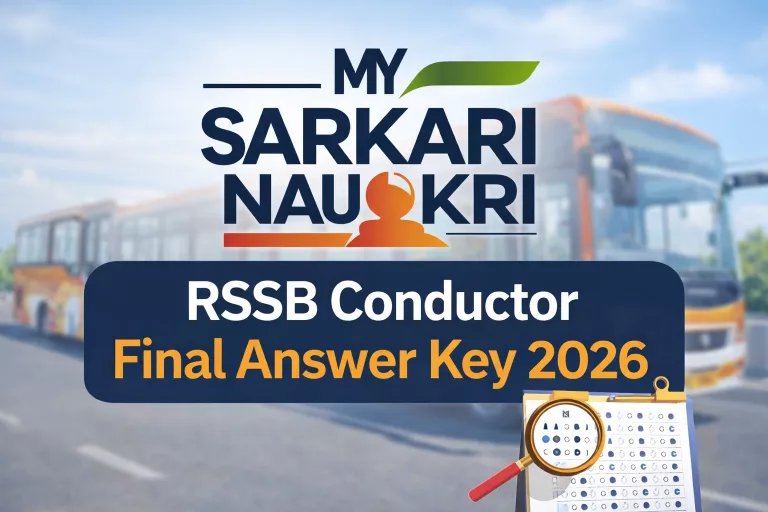 RSSB Conductor Final Answer Key 2026