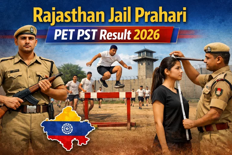 Rajasthan Jail Prahari PET PST Result 2026