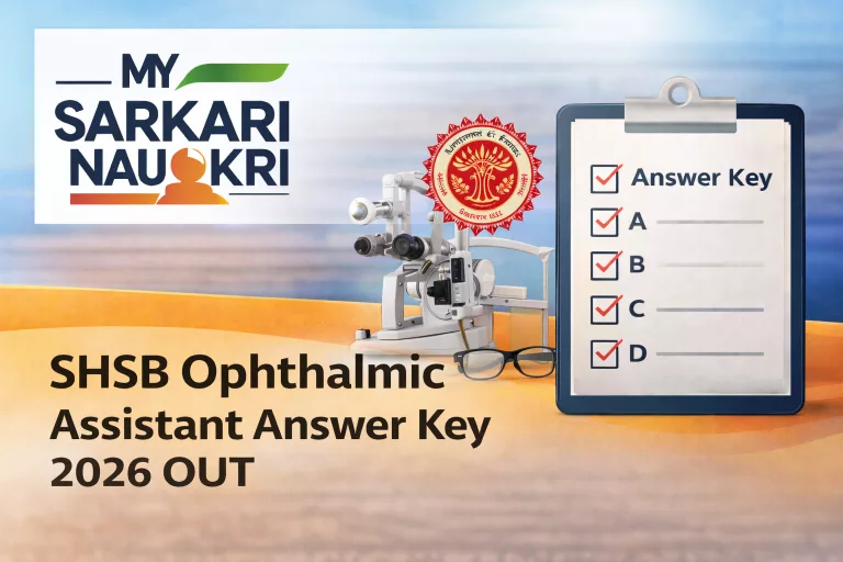 SHSB Ophthalmic Assistant Answer Key 2026 OUT
