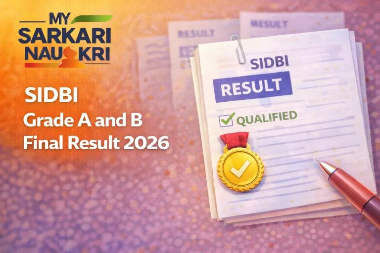 SIDBI Grade A and B Final Result 2026